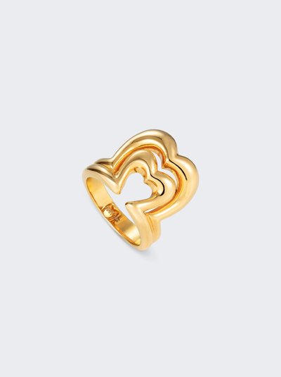 Nevernot Ready 2 Burst 18k Yellow Gold Ring