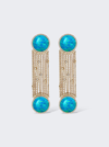 Nevernot Ready 2 Discover 18k Yellow Gold Opal Earrings In Blue Opals And Diamonds