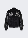 44 Label Group Grad Logo-patch Bomber Jacket In Black