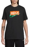 Nike Swoosh Appliqué Graphic T-shirt In Black