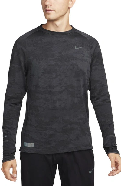 Nike Men's Therma-fit Adv Running Division Long-sleeve Running Top In Black