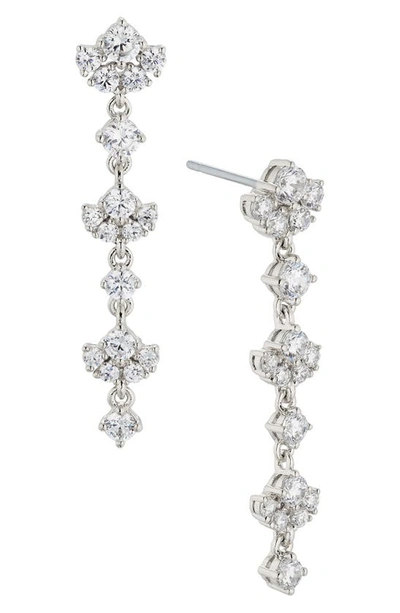 NADRI CUBIC ZIRCONIA LINEAR DROP EARRINGS