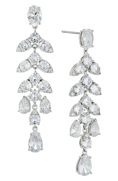 Nadri Chandelier Drop Earrings In Rhodium