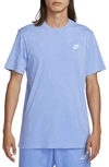Nike Sportswear Embroidered Logo T-shirt In Blue