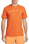 Nike Trail Dri-fit Graphic T-shirt In Orange