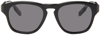 Zegna 52mm Round Sunglasses In Shiny Black