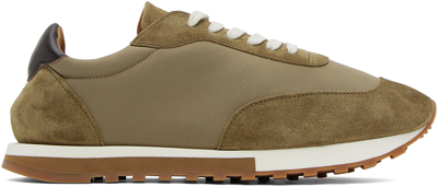 The Row Khaki Owen Sneakers In Grey/beige