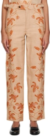 BODE PINK BOUGAINVILLEA TROUSERS