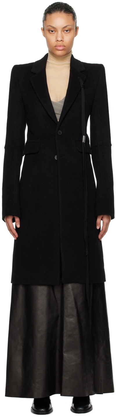 Ann Demeulemeester Black Gudrun Coat In 099 Black