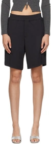 Fax Copy Express Black Relaxed-fit Shorts In Black