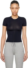 Fax Copy Express Black Crewneck T-shirt In Black