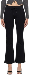 Fax Copy Express Black Casual Lounge Pants In Black