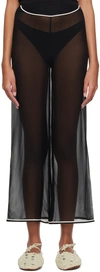 Bode Black Juana Trousers In Black