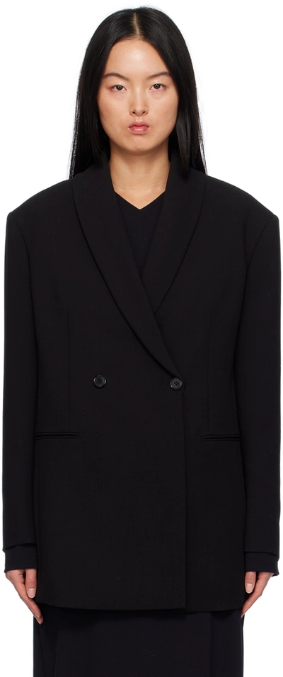 The Row Diomede Double-breasted Blazer In Black