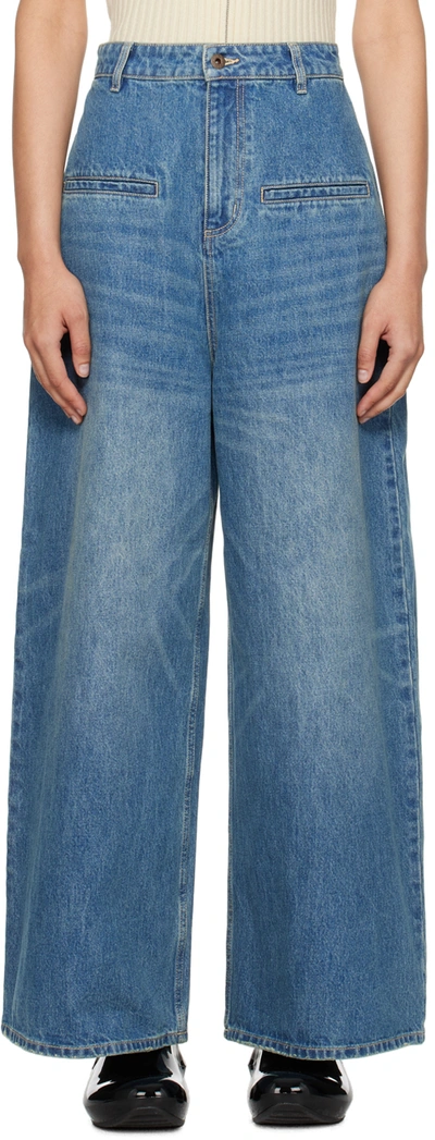 Fax Copy Express Blue Relaxed-fit Jeans