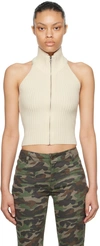 Fax Copy Express Off-white Open Back Sweater In White