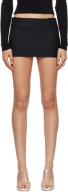 Fax Copy Express Black Casual Miniskirt In Black