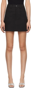Fax Copy Express Black Pegged Miniskirt In Black