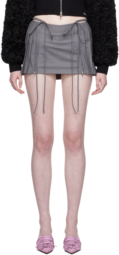 Nodress Grey Low-waist Miniskirt