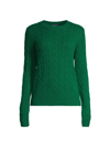 Vineyard Vines Women's Cashmere Cable-knit Sweater In Turf Green