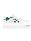 Off-white Men's Low Vulcanized Leather Sneakers In White Black