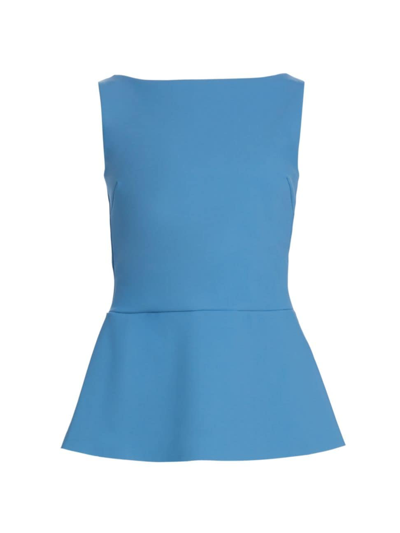 Chiara Boni La Petite Robe Women's Pieranna Sleeveless Peplum Top In Harbour Blue