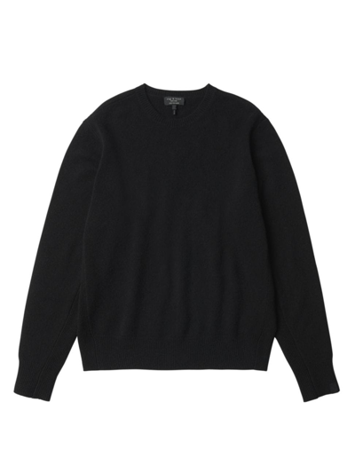 Rag & Bone Harding Cashmere Crewneck Sweater In Black