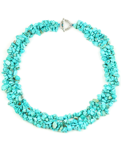 Eye Candy La Turquoise Collar Necklace In Blue