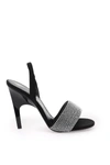 Attico Rem 105mm Crystal-embellished Sandals In Black, Silver