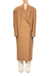 INTERIOR THE RILEY RAW EDGE DECONSTRUCTED LONG WOOL COAT