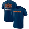PROFILE PROFILE  NAVY CHICAGO BEARS BIG & TALL TWO-SIDED T-SHIRT