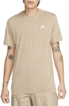 Nike Sportswear Embroidered Logo T-shirt In Brown