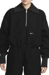 Nike Women's  Sportswear Collection High-pile Fleece 1/2-zip Top In Black