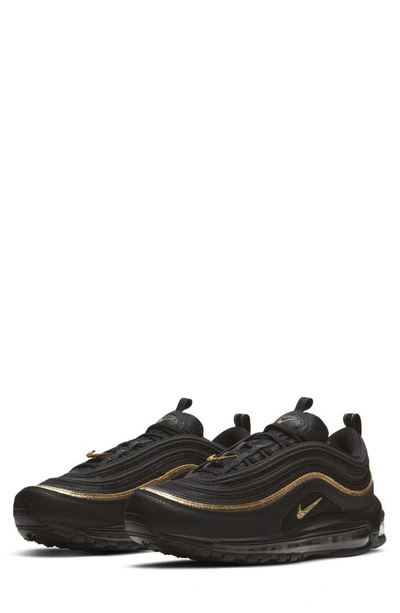 Nike Air Max 97 Trainer In Black/gold