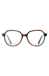 FIFTH & NINTH NELLI 53MM ROUND BLUE LIGHT BLOCKING GLASSES