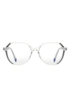 FIFTH & NINTH NELLI 53MM ROUND BLUE LIGHT BLOCKING GLASSES