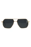 FIFTH & NINTH NOLA 58MM POLARIZED AVIATOR SUNGLASSES