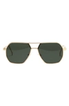 FIFTH & NINTH NOLA 58MM POLARIZED AVIATOR SUNGLASSES