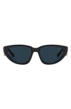 Fifth & Ninth Brynn 56mm Polarized Cat Eye Sunglasses In Black