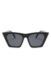 Fifth & Ninth Chicago 53mm Polarized Cat Eye Sunglasses In Black