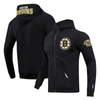 Pro Standard Black Boston Bruins Classic Chenille Full-zip Hoodie Jacket In Black