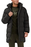 POINT ZERO LEVI WATER-RESISTANT PACKABLE HOODED PUFFER COAT