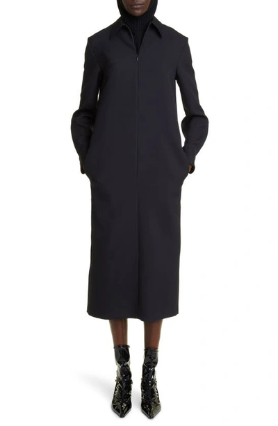 The Row Mable Long-sleeve Maxi Shirtdress In Black