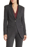 Hugo Boss Boss Jubeka Blazer In Charcoal Twill Fantasy