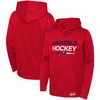 FANATICS YOUTH FANATICS BRANDED RED WASHINGTON CAPITALS AUTHENTIC PRO PULLOVER HOODIE