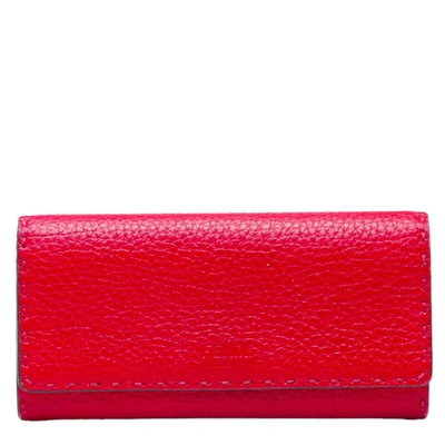 Fendi Selleria Pink Leather Wallet  ()