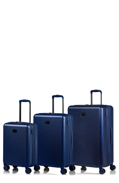 Champs 3-piece Iconic Ii Hardside Luggage Set In Navy