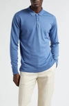 JOHN SMEDLEY COTSWOLD WOOL POLO SWEATER