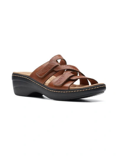Clarks Merliah Karli Womens Leather Slip On Strappy Sandals In Multi