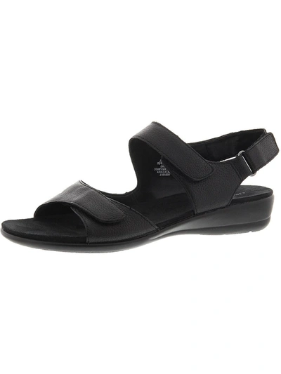 Easy Spirit Hartwell Womens Leather Wedge Sandals In Black